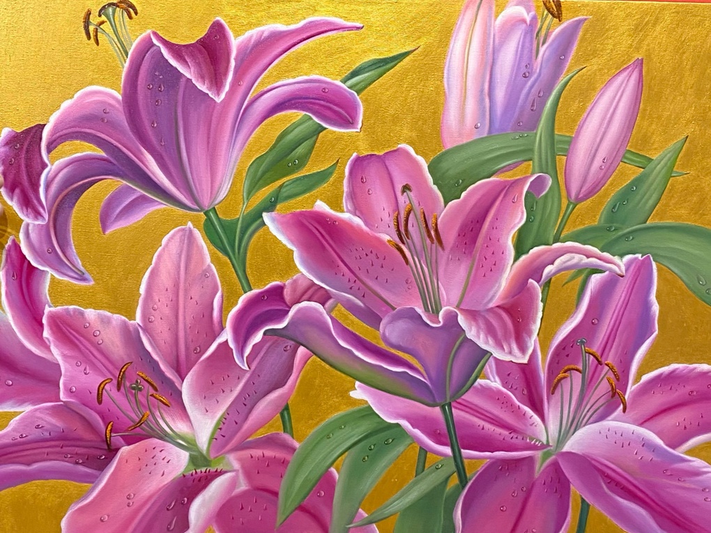 Lilies on a Gold Ground