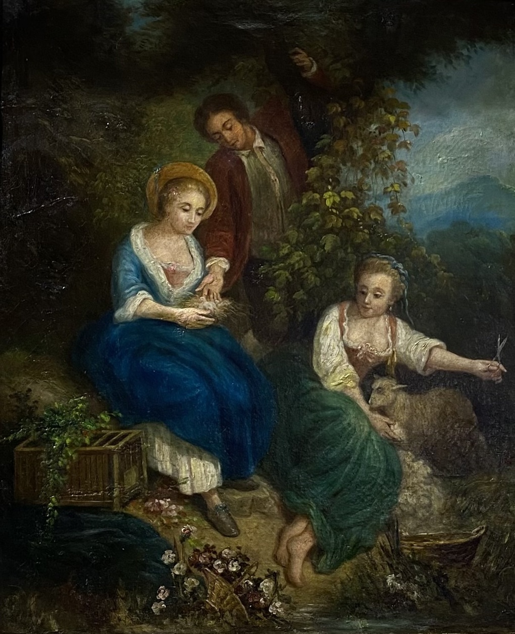 Pastoral with Bird and Sheep